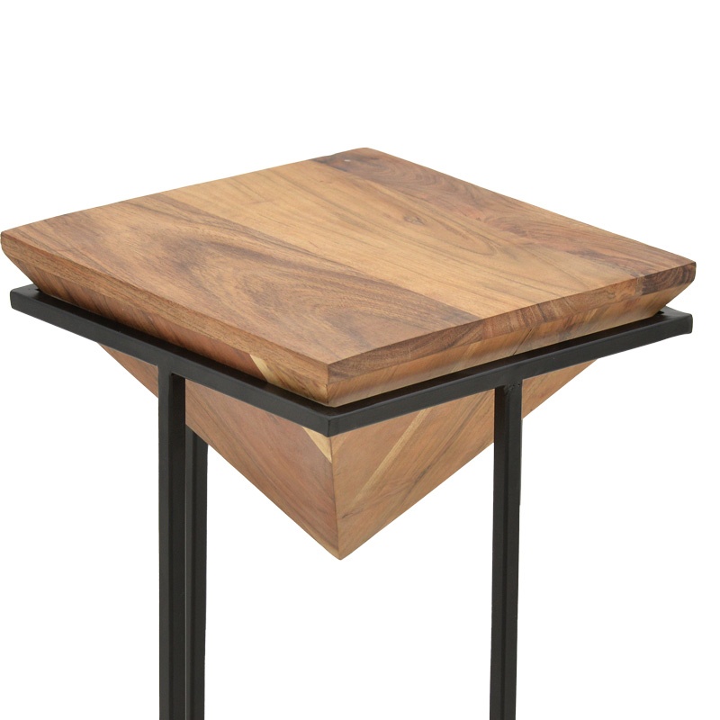 Masuta laterala Miles II Natural 29x29x54 cm - 2 | YEO
