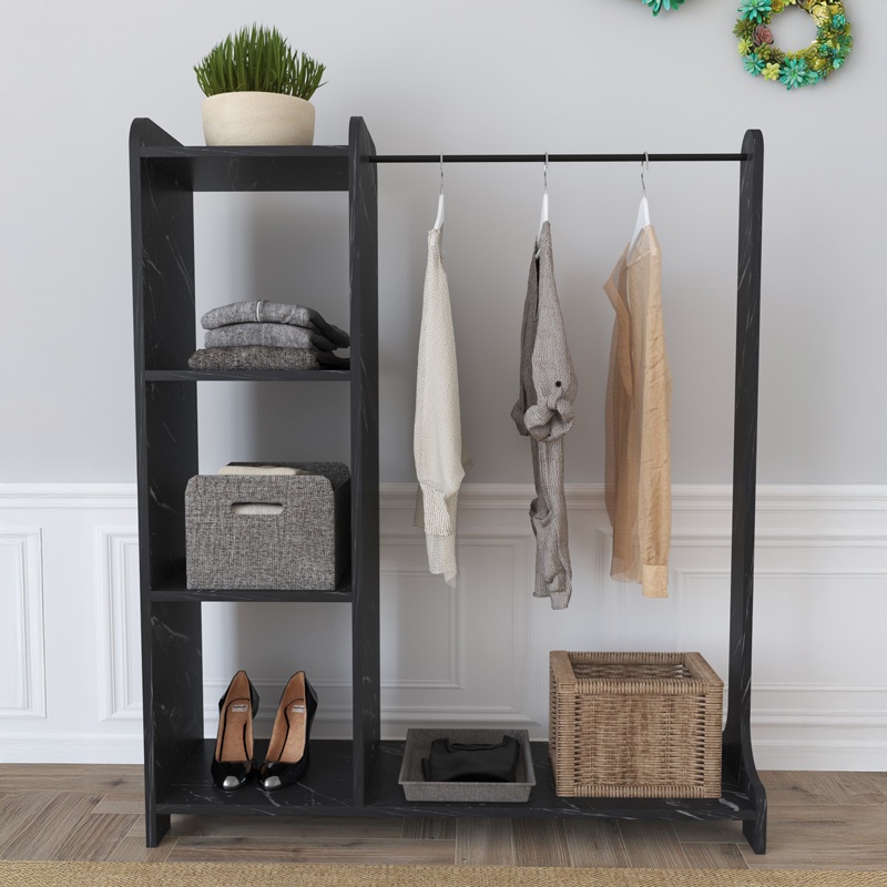 Mobilier hol Renesmee, Pako World, Negru, 106x45x128 cm