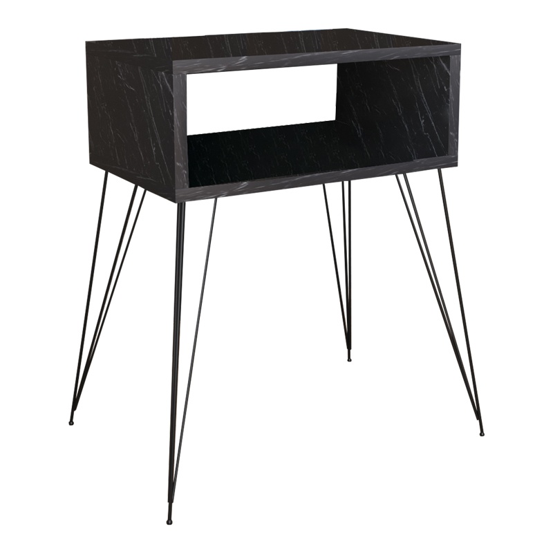 Noptiera Naida Pako World Negru 45x30x59 cm