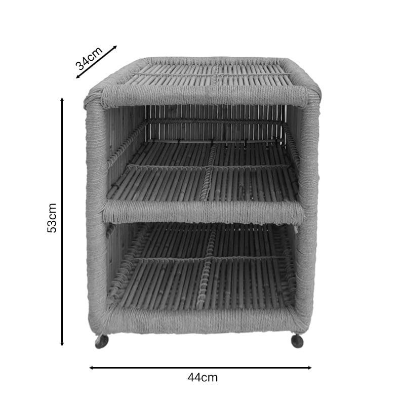 Noptiera Nolo din bambus natural 44x34x53 cm - 1 | YEO