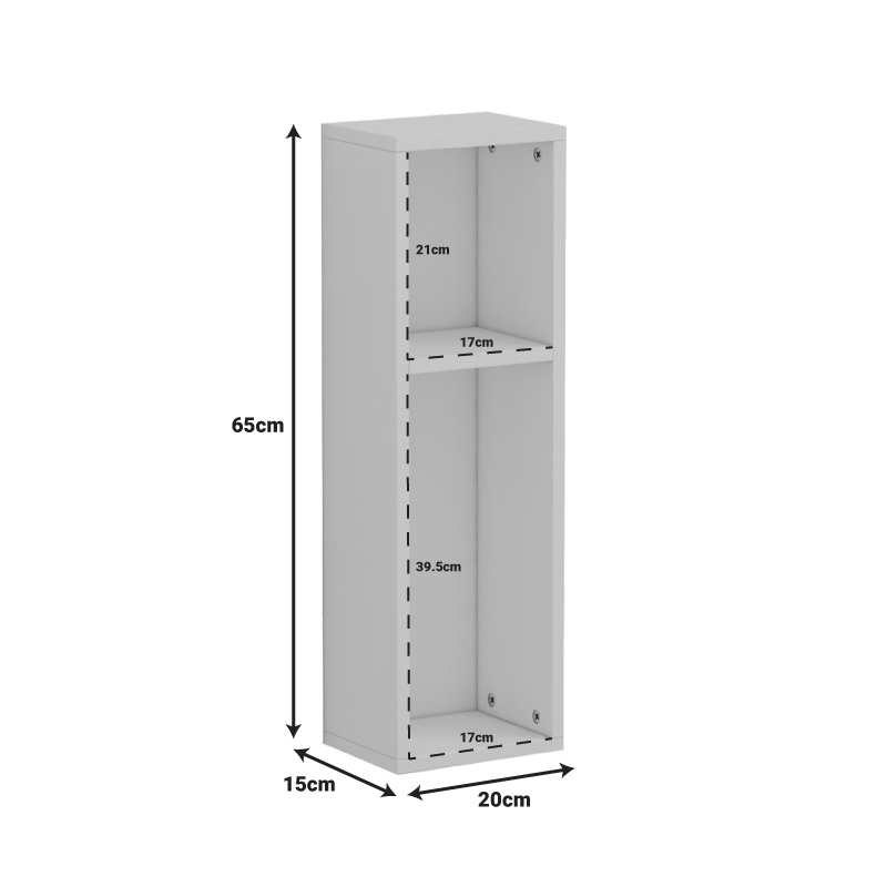 Noptiera suspendata Racks Pako World Alb 20x15x65 cm