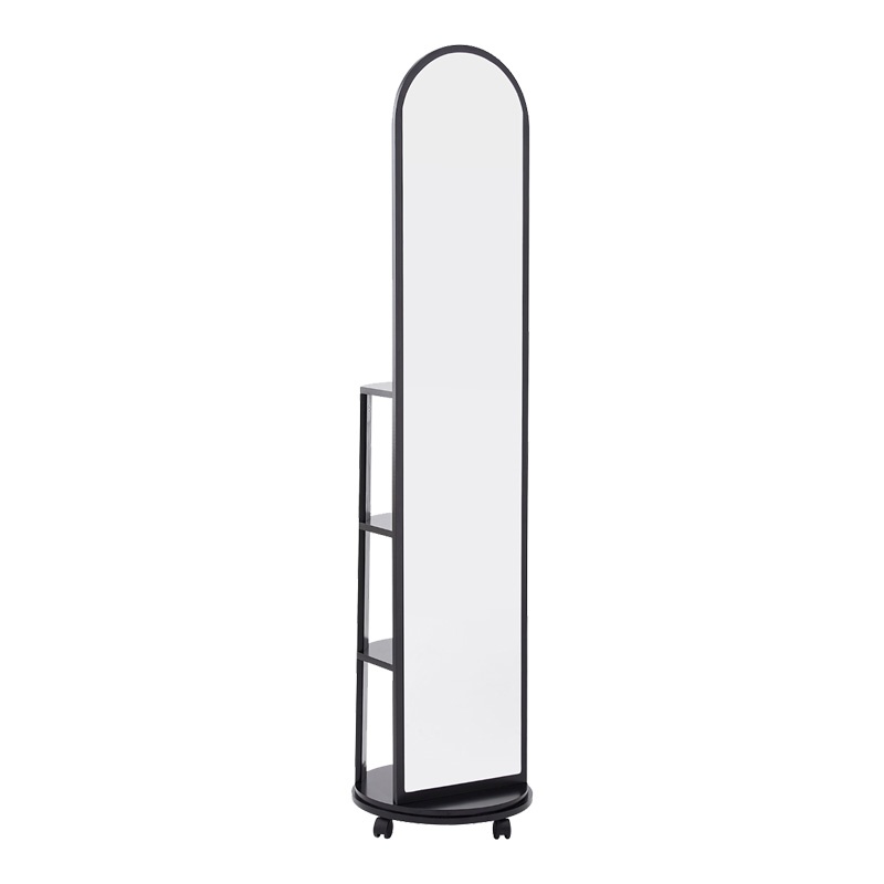 Oglinda cu rafturi Espero Negru 34x34x170 cm