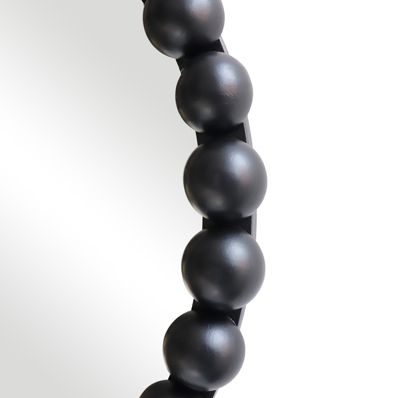 Oglinda Specio, Pako World, Lemn, Negru, 60x60x4.5 cm