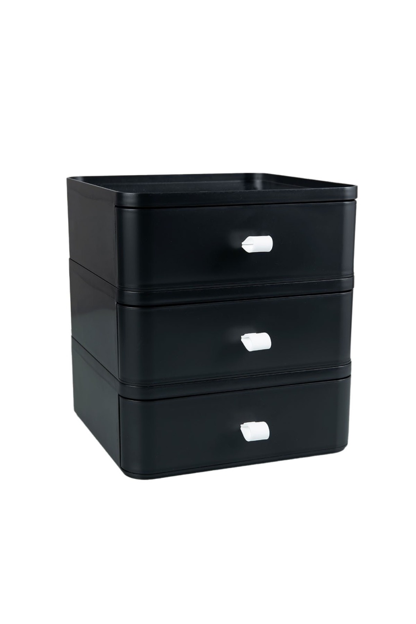 Organizator de machiaj OMS-001 Negru 20x20x22 cm