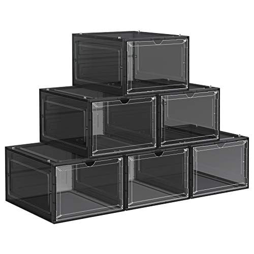 Pantofar set 6 cutii din plastic, Songmics, Negru, 34.5x27x19 cm - 1 | YEO