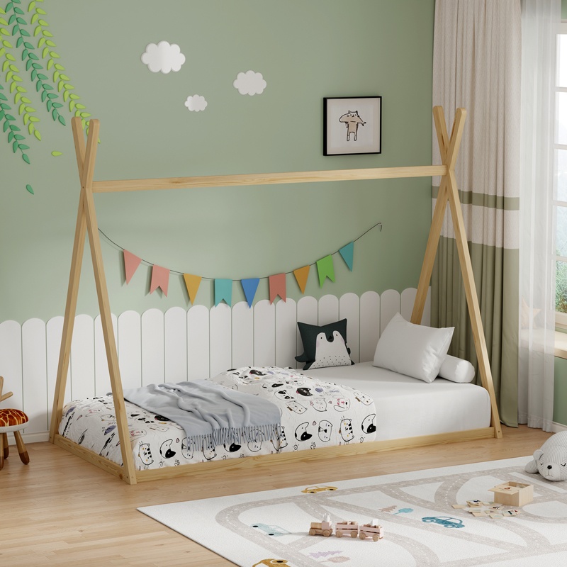 Pat pentru copii Lilly, Pako World, Natural, 90x190 cm - 1 | YEO