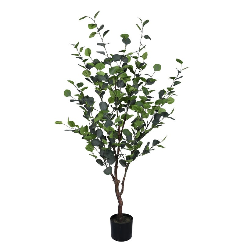 Planta decorativa Eucalyptus I in ghiveci verde plastic PP H150 cm