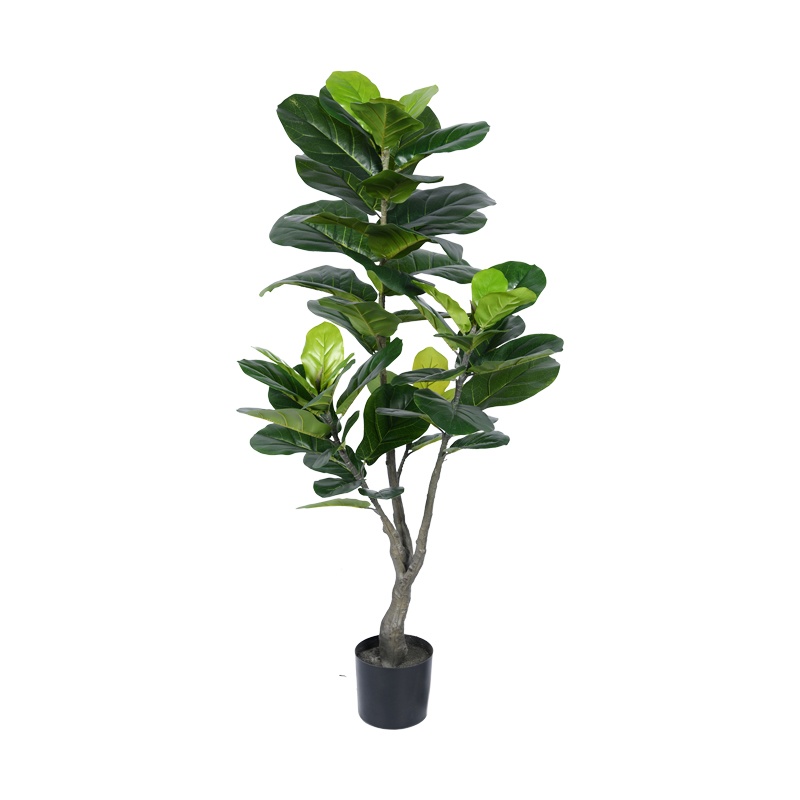 Planta decorativa Fiddlehead in ghiveci plastic PP verde 120 cm