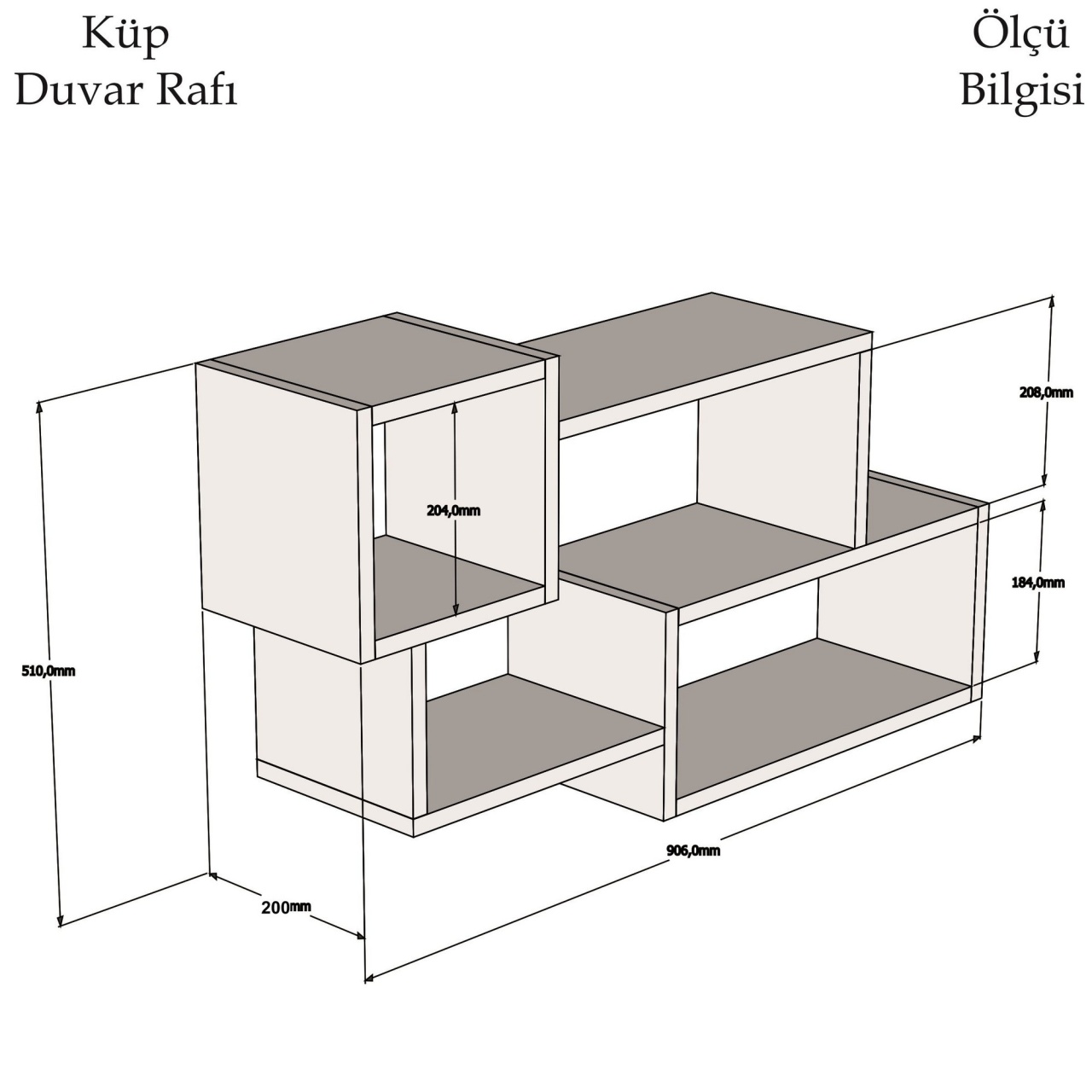 Raft Afro Alb 90.6x51x20 cm