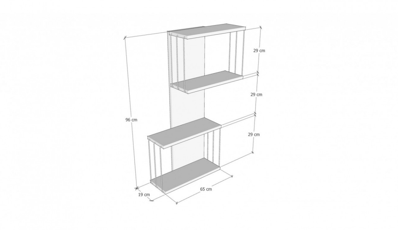 Raft de Perete Destan Antracit-Pine - 4 | YEO