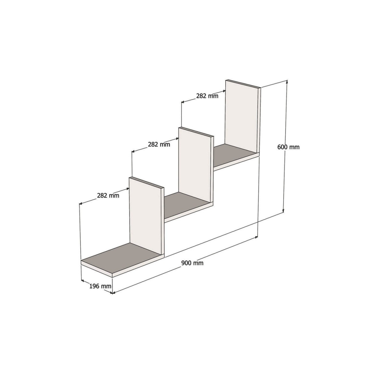 Raft Mist Alb 90x60x19.6 cm