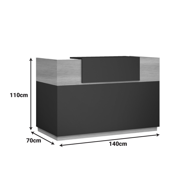 Receptie birou Lotus Antracit 140x70x110 cm