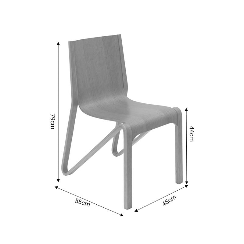 Scaun Artur din lemn de stejar natural 45x55x79 cm