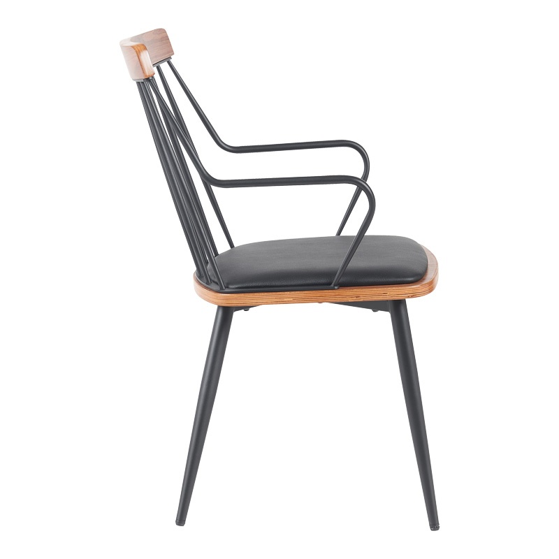 Scaun cu brate Posse Negru 52x59x83 cm - 2 | YEO
