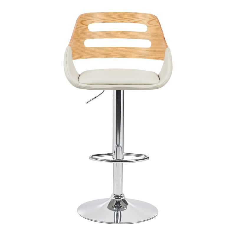 Scaun de bar ajustabil Fern Bej 50x48.5x110.5 cm - 3 | YEO