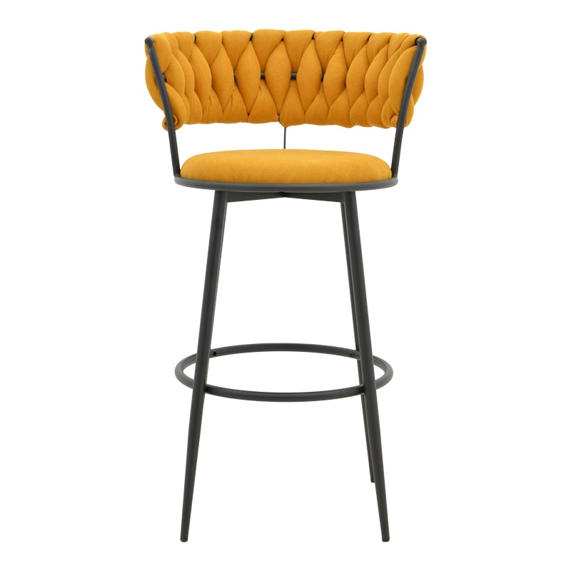 Scaun de bar Alkia I Galben 50x56x95 cm - 3 | YEO