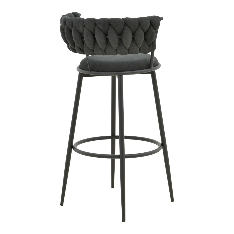 Scaun de bar Alkia I Negru 50x56x95 cm - 1 | YEO