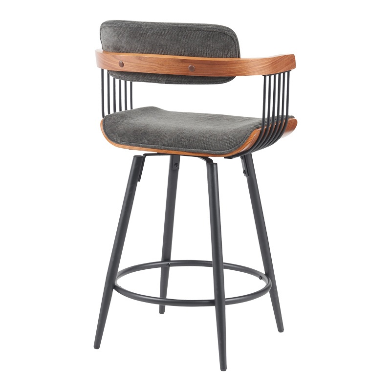Scaun de bar Cameo Gri inchis 53x50x93 cm - 1 | YEO