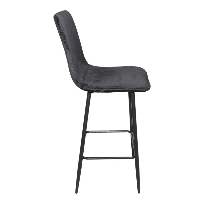 Scaun de bar Grato Negru 43.5x55x114 cm - 2 | YEO