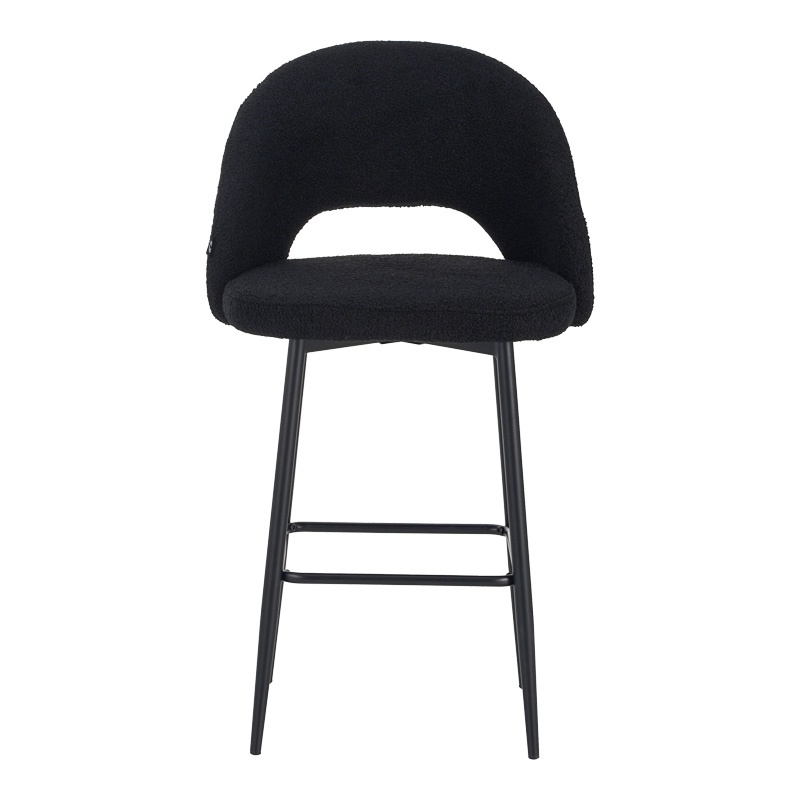 Scaun de bar Masebo, Pako World, Negru, 48x52x97 cm - 3 | YEO