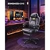 Scaun de gaming Songmics Negru 66.5x71x(119-128.5)cm - 1 | YEO