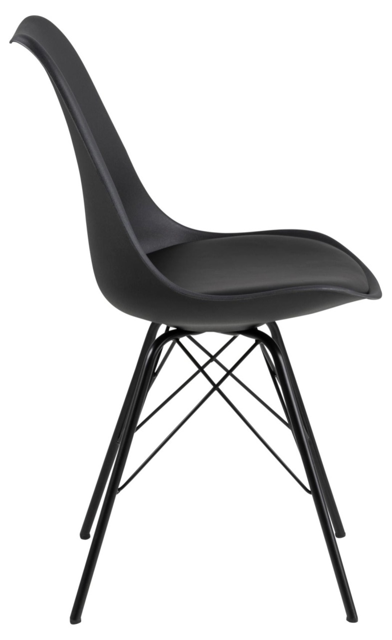 Scaun dining Eris, Negru, 85.5x48.5x54 cm - Imagine 5