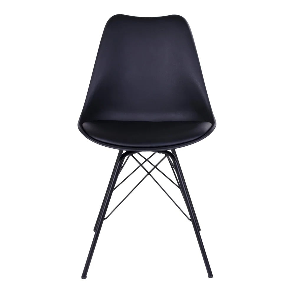 Scaun dining Oslo, Negru, 55x48x84 cm - Imagine 4