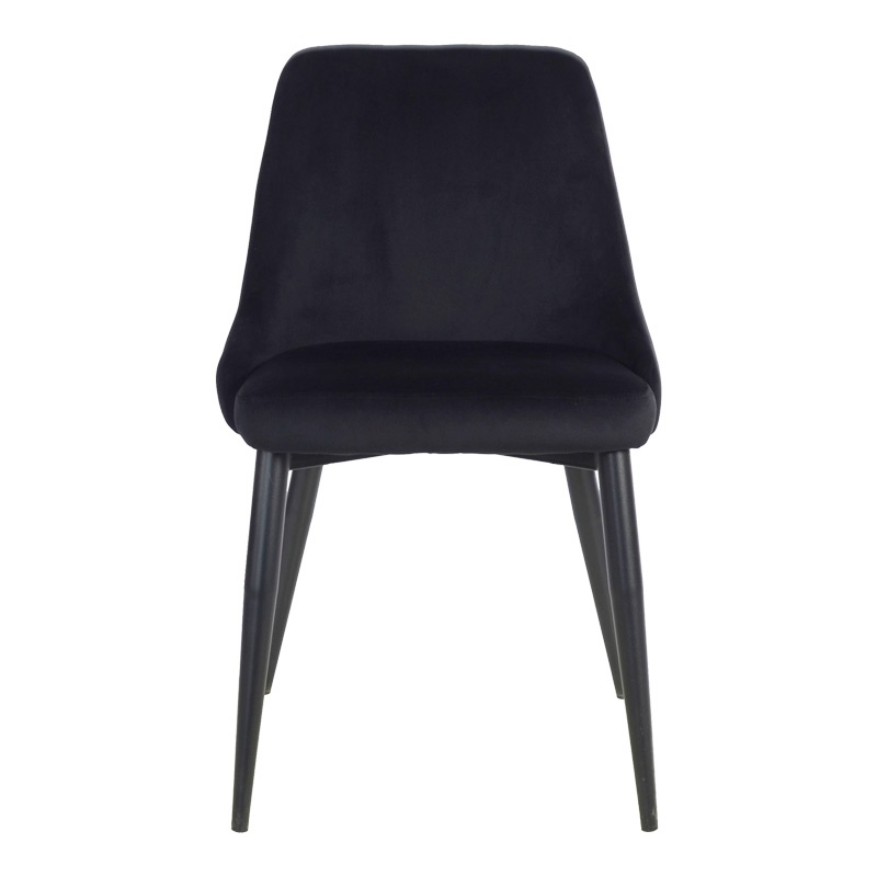 Scaun Zedna, Pako World, Catifea Negru, 51x58x84 cm - 3 | YEO