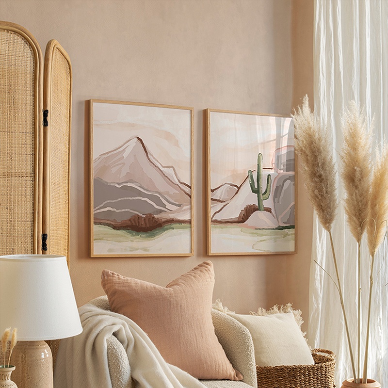 Set 2 tablouri Beniz Multicolor 33x1.5x48 cm