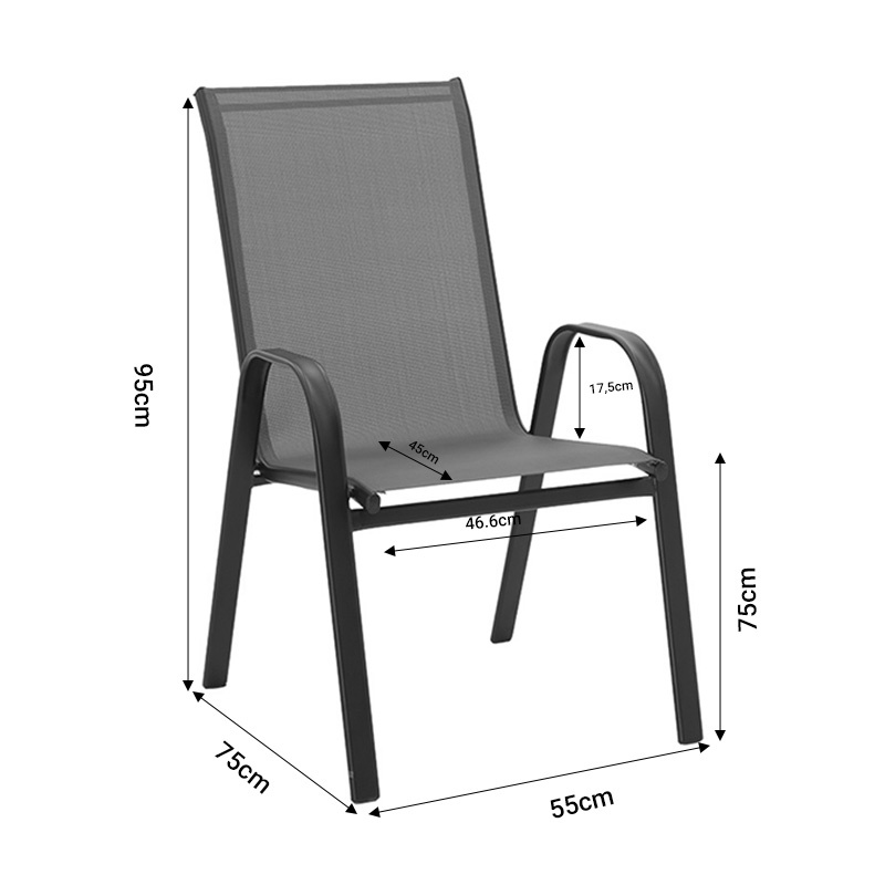 Set 5 buc masă și scaune de grădină Calan-Ensure Maro 120x70x70 cm