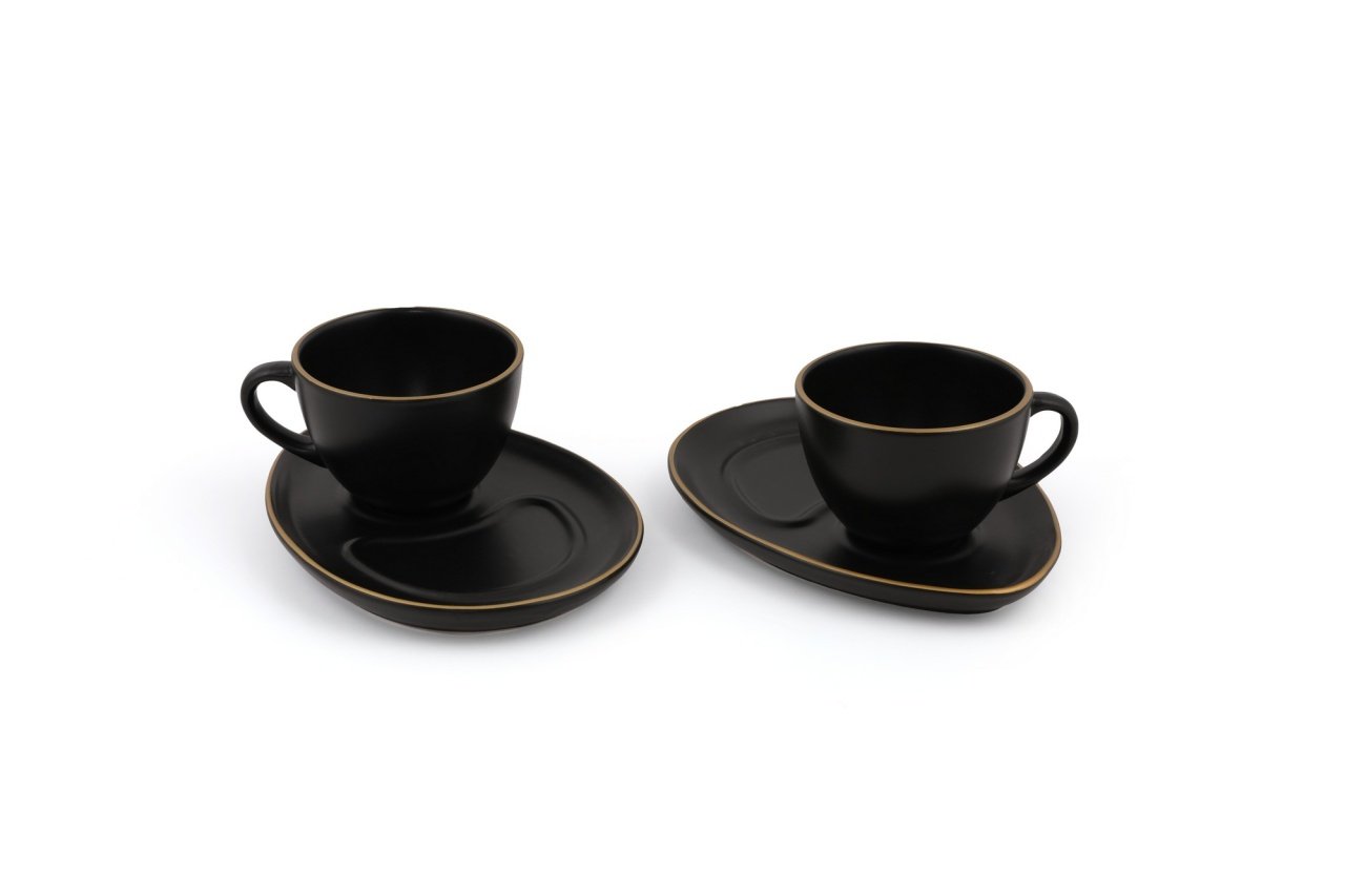 Set cești de cafea, 4 bucati Parisienne Negru 9.2x9.2x6.9 cm - 2 | YEO