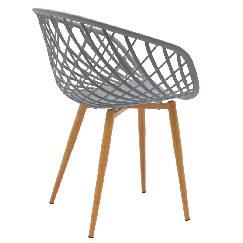Set dining Elijah-Ezra, Pako World, Gri-Natural, 3 piese, 60x60x74 cm - 3 | YEO