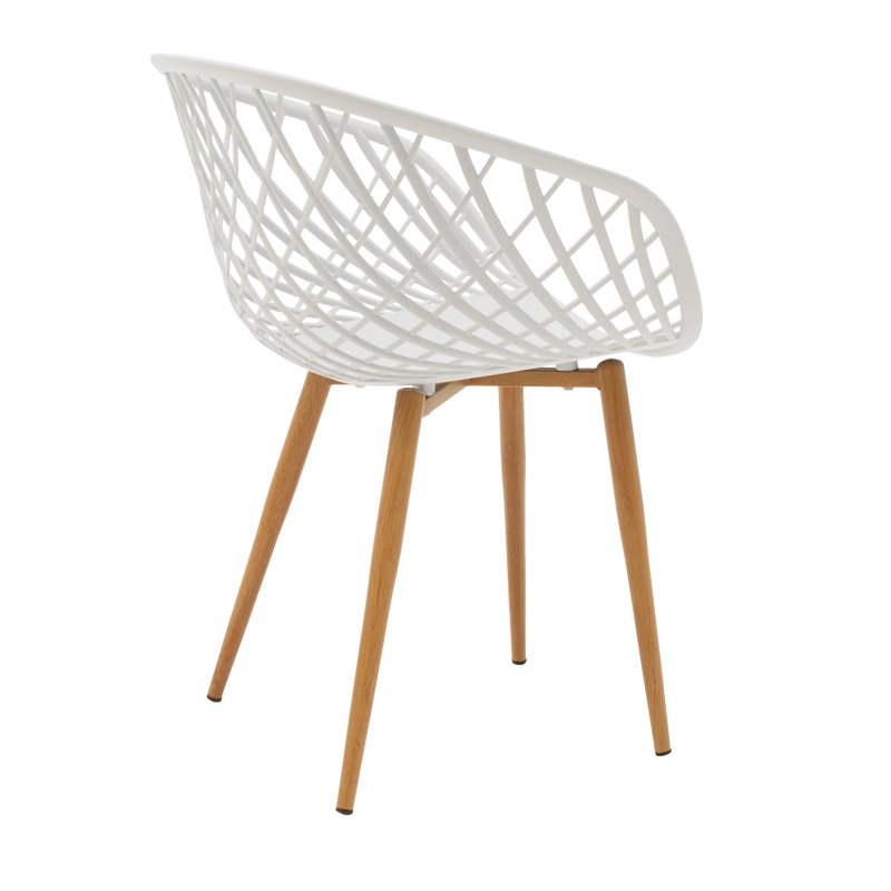 Set dining Ezra-Balou I, Pako World, 5 piese, Aspect marmura, Alb, 120x75 cm - 2 | YEO