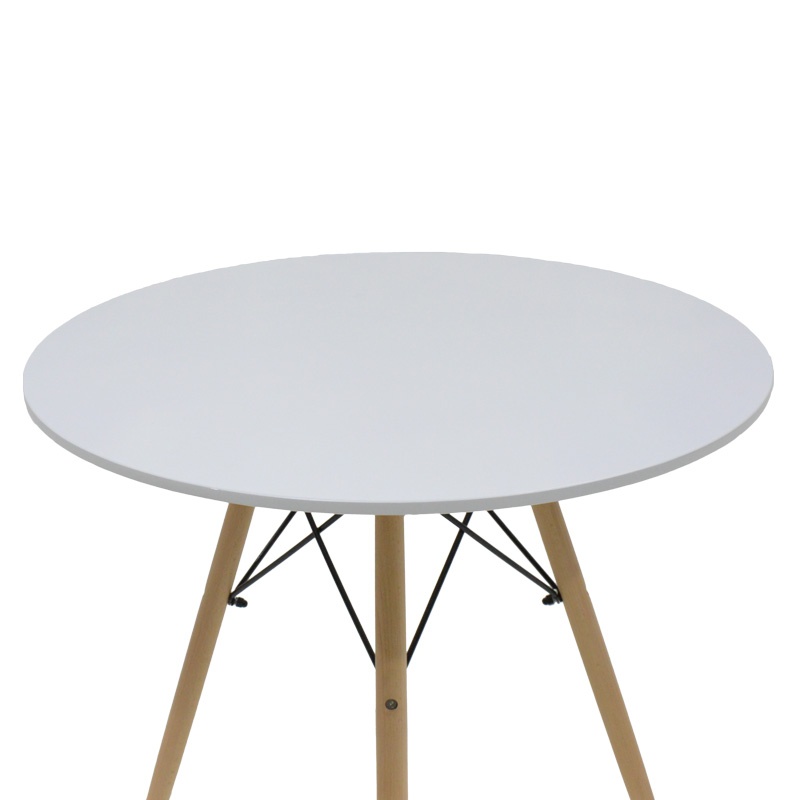 Set dining Julita-Caron, Pako World, 5 piese, MDF, Alb, 80x80x73 cm