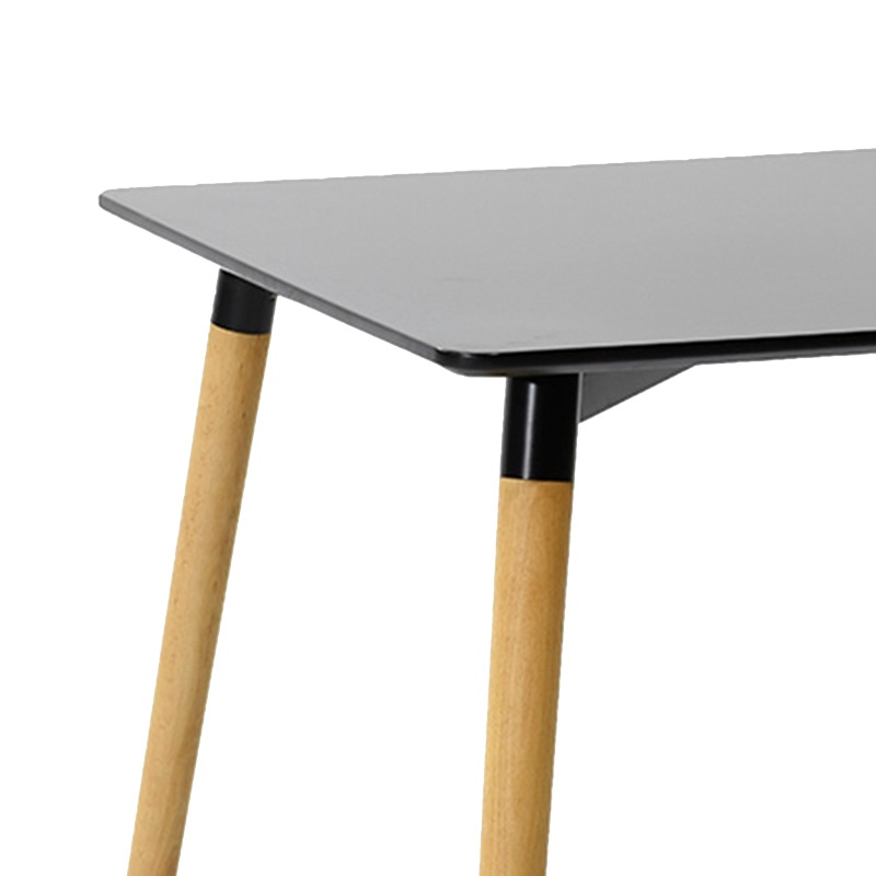 Set dining Natali-Bella, Pako World, 3 piese, MDF, Negru-Natural, 80x80x76 cm
