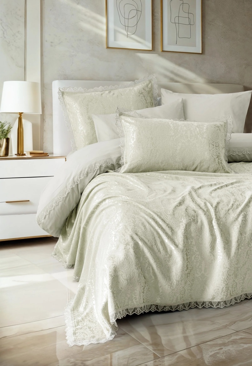 Set Lenjerie si Cuvertura Pique Velora Adacayi (Bumbac 100%)