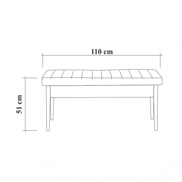 Set Masa Scaune Vina - Walnut - 4 | YEO