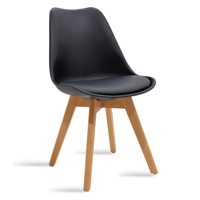 Set masa si scaune 5 buc Delight Negru 110x70x75 cm - 1 | YEO