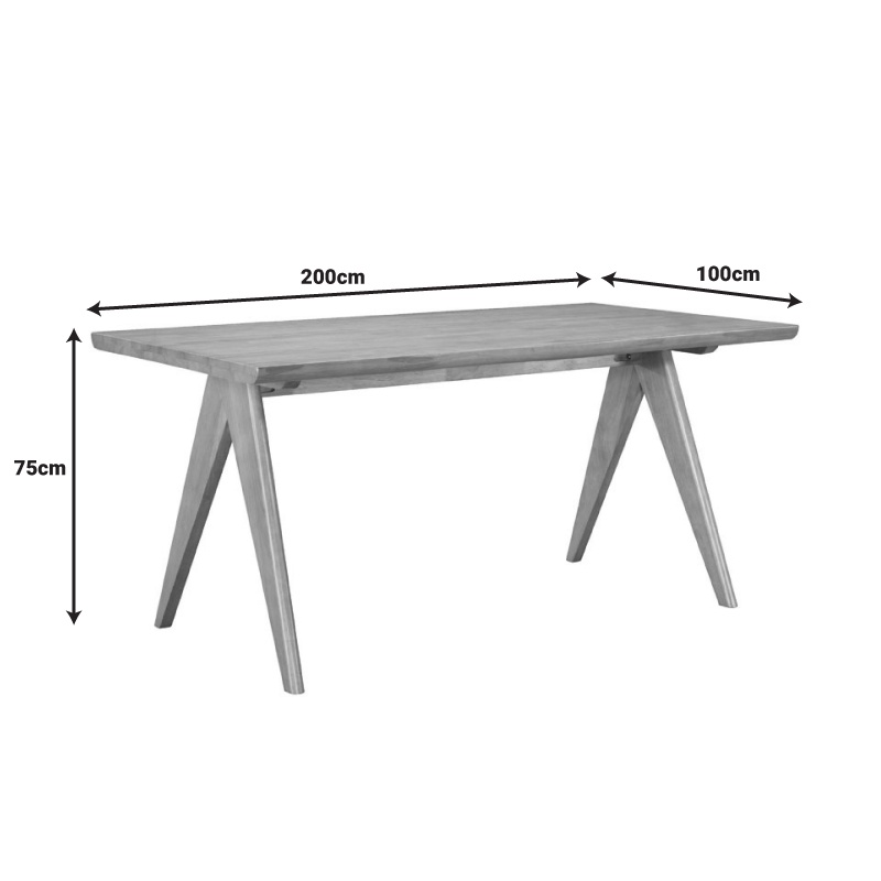 Set masa si scaune 7 buc Ditta Pako World Nuc 180x85x75 cm