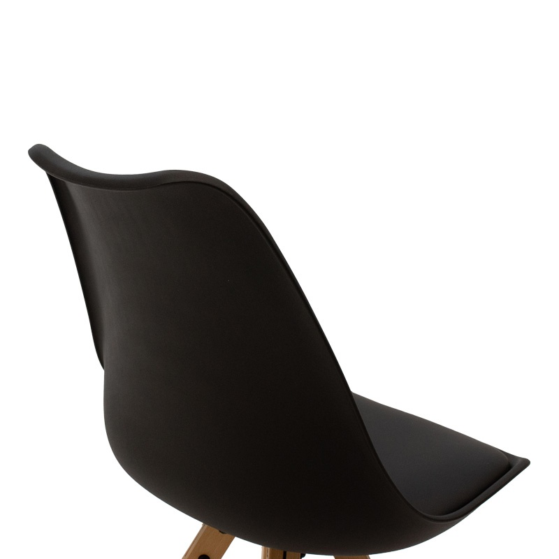 Set masa si scaune dining Quana, Negru, 120x70x75 cm - 3 | YEO