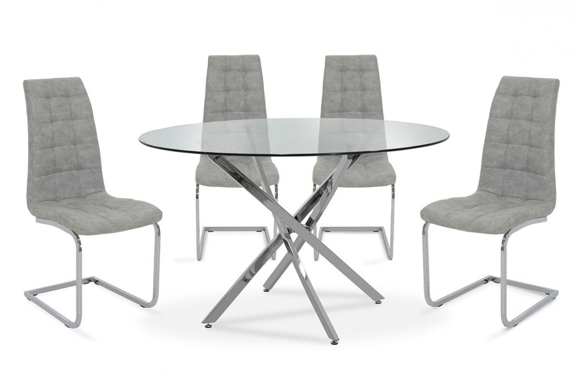 Set Masa si Scaune Steve 5 Piese Transparent 120x74.5 cm - 1 | YEO
