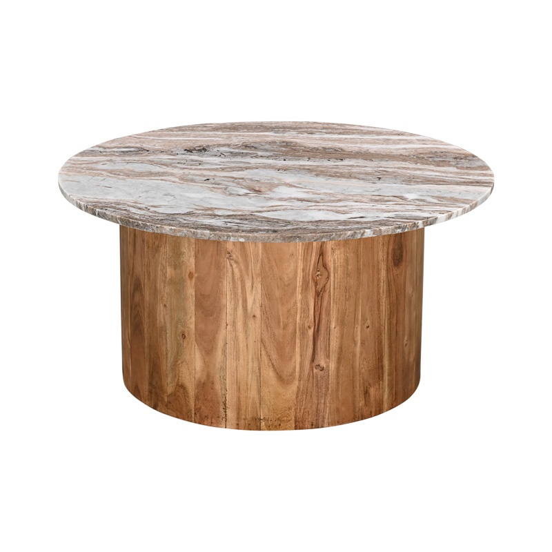 Set Masuta de cafea 2 buc Sergy boho Natural 90x90x40 cm - 2 | YEO