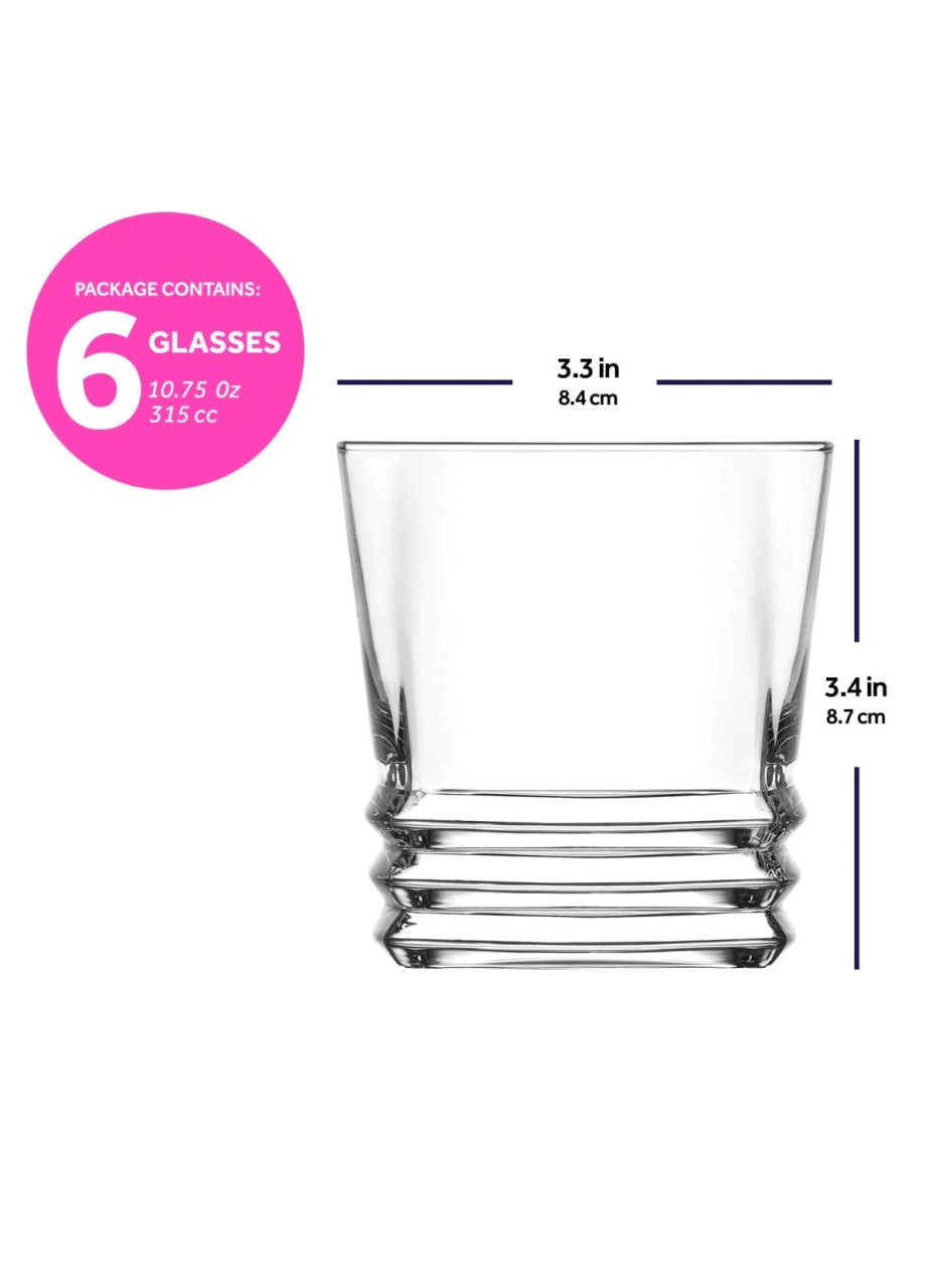 Set pahare (6 bucati) Lv-Elg360F Transparent 8.4x8.4x8.7 cm - 3 | YEO