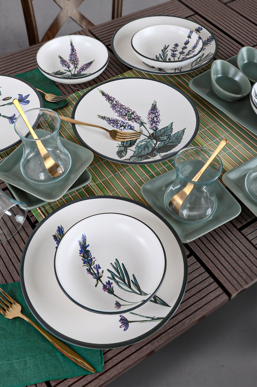 Set vesela de mic dejun (21 bucati) Mak2100 Alb - 1 | YEO