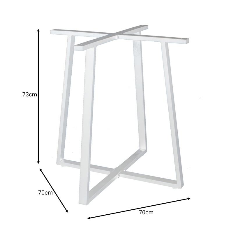 Stalp picior suport blat masa Lavish metal alb 70x70x73 cm