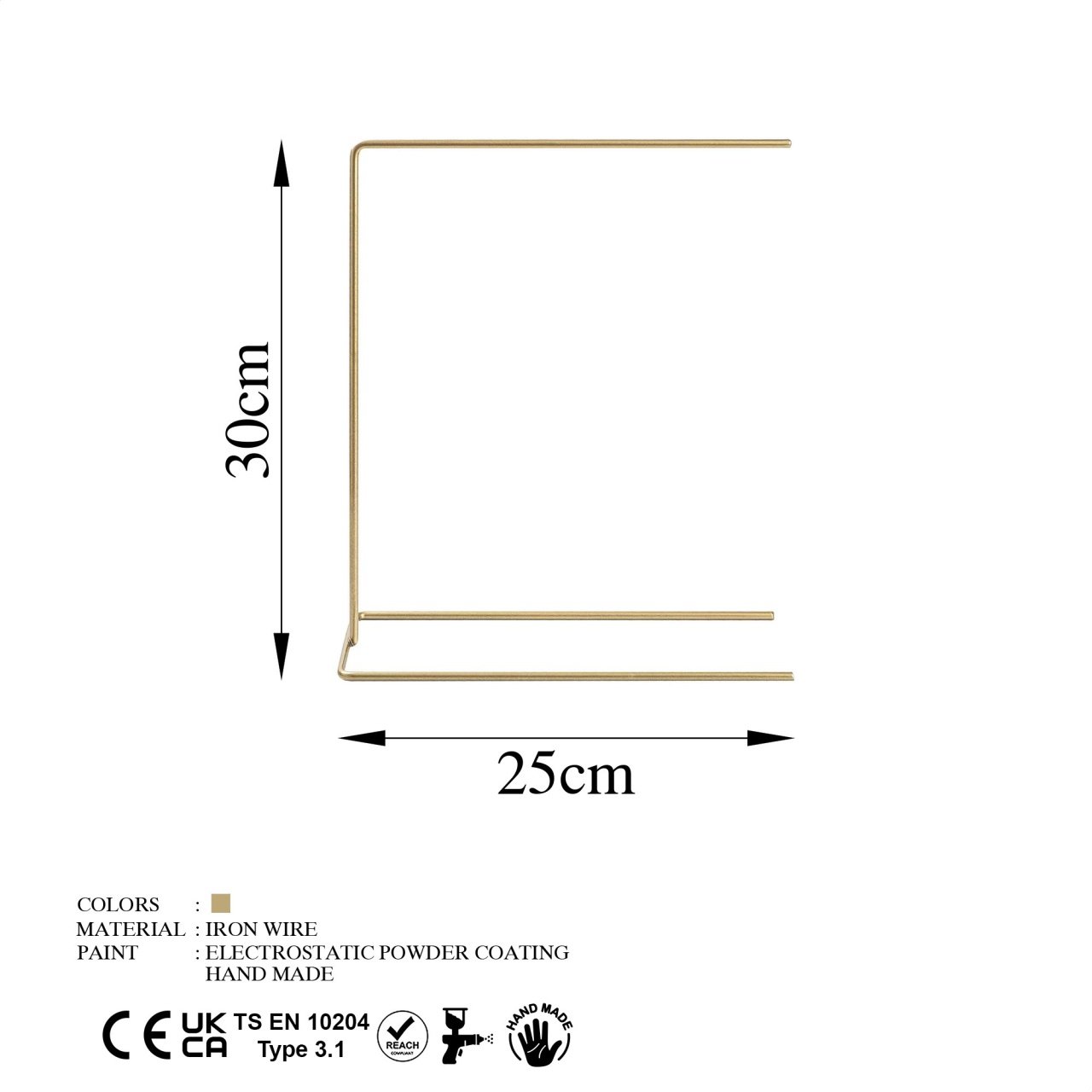 Suport bijuterii TK-005 Auriu 25x30x12 cm