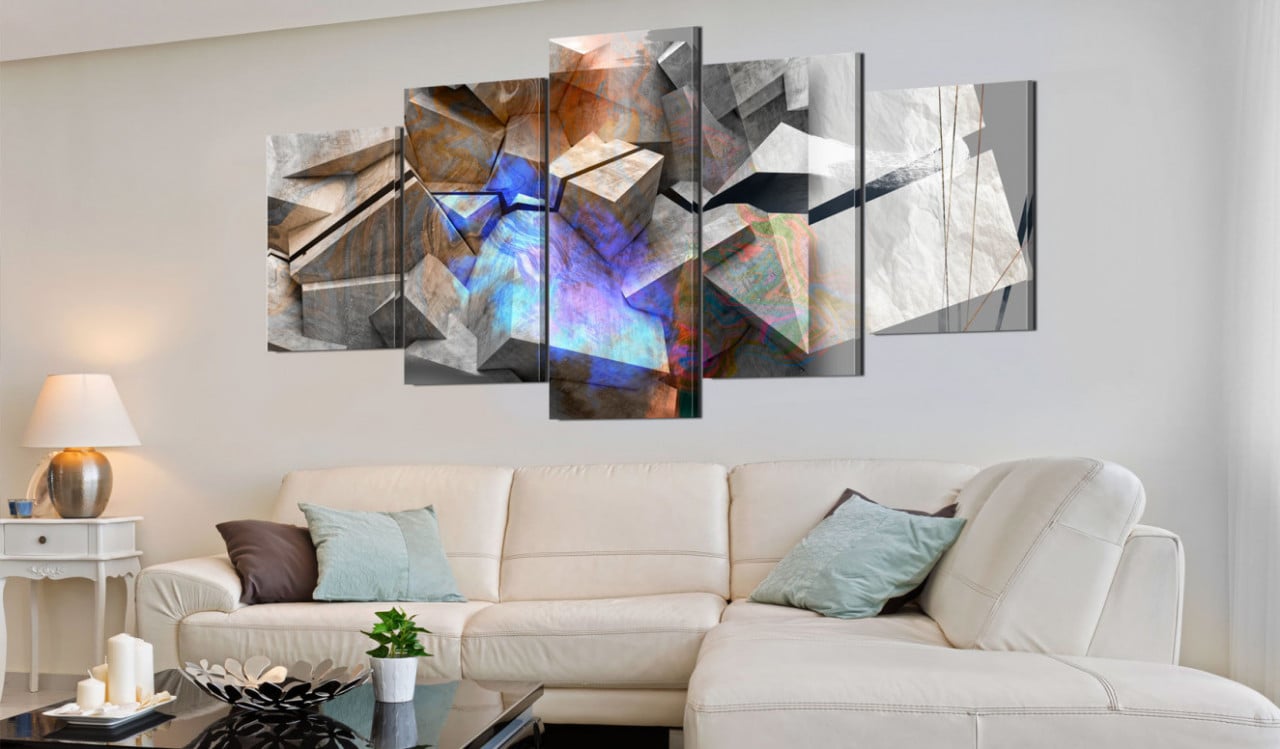 Tablou - Abstract Cubes 100x50 cm - 1 | YEO