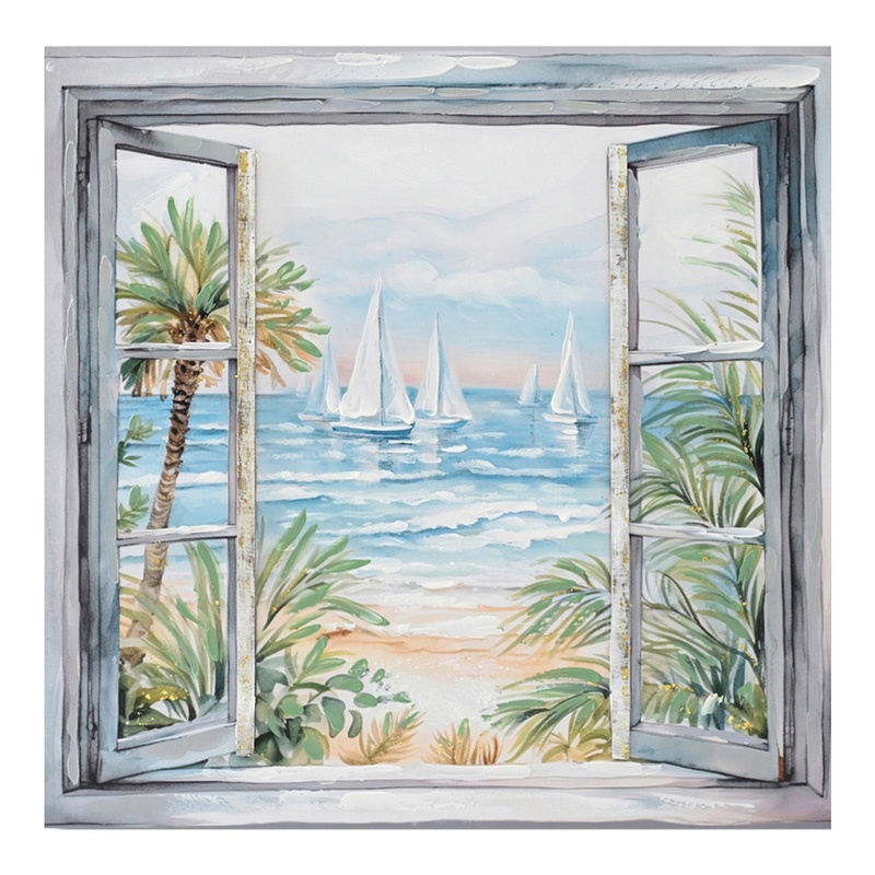 Tablou canvas Deive Inart, Pako World, 80x3x80 cm