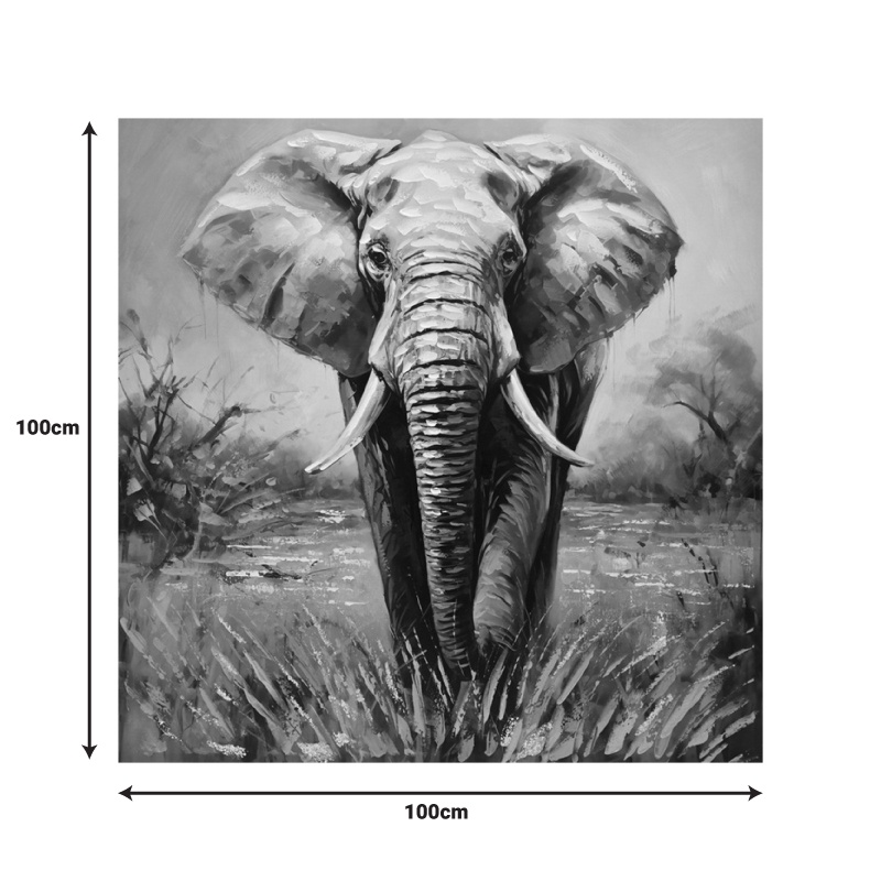Tablou canvas Elepho, Pako World, 100x3x100 cm