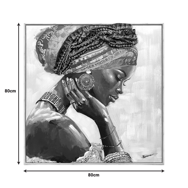 Tablou canvas Jalo Pako World, cu rama, 80x3.5x80 cm